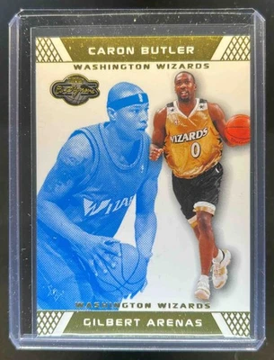 2007-08 Topps Co-Signers Gilbert Arenas Caron Butler Gold Blue #17/89 Wizards - Image 1 of 2