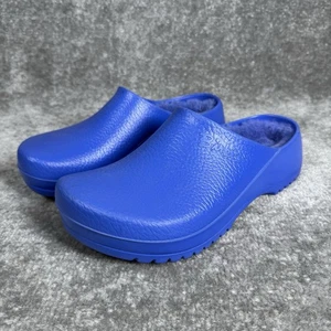 Zoccoli Birkenstock Super-Birki Shearling donna EU 39 US 8,5 blu slip on - Foto 1 di 12