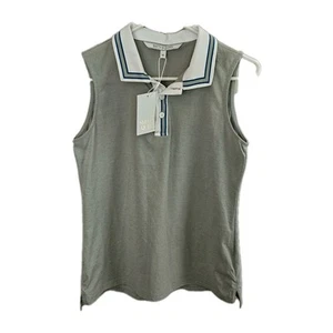 SMITH & QUINN "Alice" Women's sleeveless Golf Polo Medium Honeydew Green NEW NWT - Picture 1 of 15