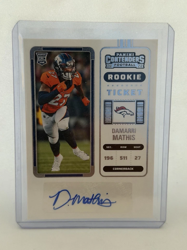 2022 Panini Contenders - Rookie Ticket Damarri Mathis #206 (AU, RC) - Image 1 of 2
