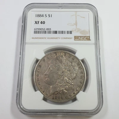 1884 S NGC XF40 - Silver Morgan Dollar $1 US Coin #57649B - Image 1 of 3