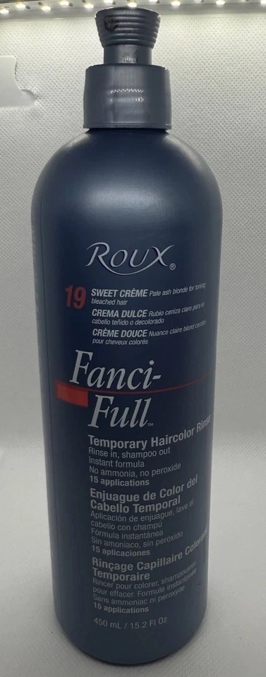 Enjuague temporal completo para color de cabello Roux Fanci # 19 crema dulce 15,2 OZ Foto 1 de 1