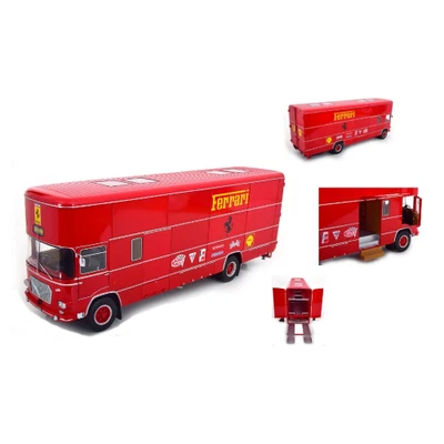 FIAT OM 150 ROLFO FERRARI RACE TRANSPORTER 1967 RED 1:18 Cmr Classic Model Repli - Imagen 1 de 4