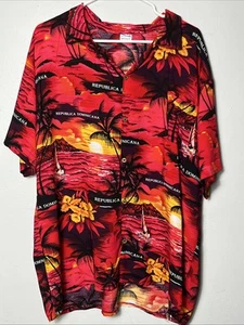 Hawaiian Style Dominican Republic Button Up Made In The Dominican Republic  XXL - Picture 1 of 10