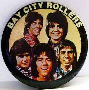The Bay City Rollers Rare 1970's Music Vtg Tour Pinback Button Retro Badge Pin - Picture 1 of 2