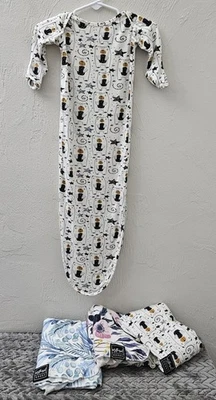 Milkmaid Goods Tres Mantas Envoltura Una Envoltura Conjunto Talla 0-3 Meses Tan Suave Foto 1 de 4