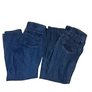 Chico's Dark Blue Straight Leg Jeans Size 1R / US 8R LOT of 2 - Picture 1 of 7