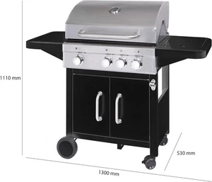 ProfiCook® Gasgrill 3 Brenner Grill inkl. Gusseisen-Roste, Gasdruckminderer und - Bild 1 von 5