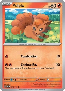 Vulpix 028/197 | Fiamme Ossidiana | Comune Non Holo | Carta Pokémon NM - Foto 1 di 1