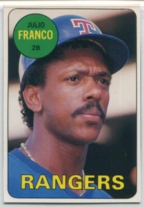 1990 Baseball Cards Magazine '69 Topps #39 Julio Franco Texas Rangers - Picture 1 of 2