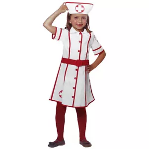 KRANKENSCHWESTER KOSTÜM HAUBE KINDER Karneval Fasching Arzt Ärztin Kleid Mädchen - Bild 1 von 1