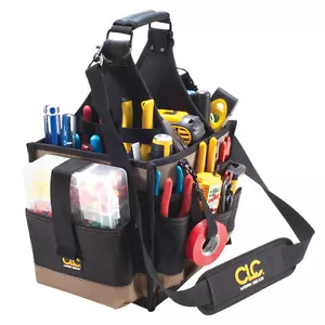 Custom Leathercraft CLC 1528 - 23 Pocket Large Electrician Tool Box Bag Carrier - Picture 1 of 4