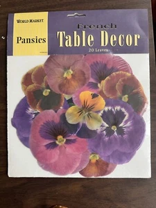World Market Pansies Package Of 20 Paper Leaves/Doilies Made In USA - Picture 1 of 2