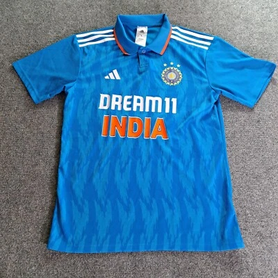 Adidas Mens India Cricket Jersey Size Medium BCCI One Day ODI DREAM 11 2023 - Image 1 of 4