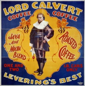 Lord Calvert Coffee,Levering's Best,1898,heraldic shape,Roasted Coffee,photo - Picture 1 of 1