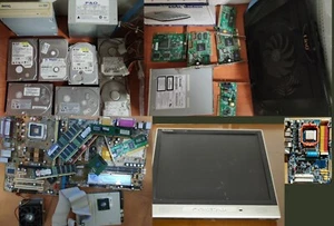 Lotto PSU Atx Cpu Intel Ram HDD Modem Firewire PCI Scheda Madre Monitor Lcd - Photo 1/9