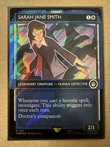 Sarah Jane Smith SURGE FOIL SHOWCASE RARE Doctor Who Universes Beyond MTG Magic