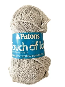 Patons Touch of Ice 5 Ply Yarn 50g ball Silver Machine Wash Viscose Rayon - Picture 1 of 2