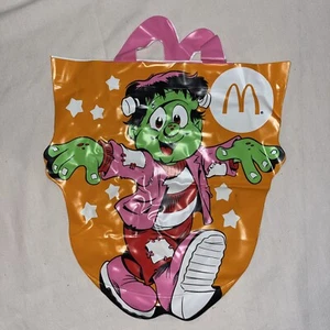 Pair of 1990 McDonalds Halloween Happy Meal Vinyl Trick Or Treat Bags New Unused - Picture 1 of 2