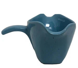 VINTAGE FRANKOMA KERAMIK SAUCIERE MIT GRIFF DOPPELAUSLAUF ROTKEHLCHEN EI BLAU 6S  - Bild 1 von 8