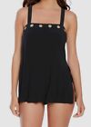 $122 Magicsuit Women's Black Solid Full Circle Shay Tankini Top Swimwear Size 8