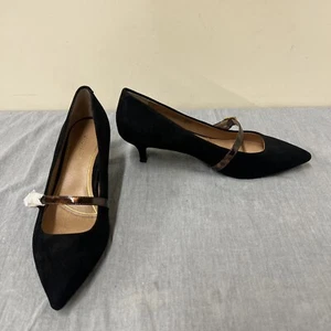 Vionic Women's Vionic Minnie Kitten Heel Shoe Black Tortoise Suede W US 7.5 - Picture 1 of 11