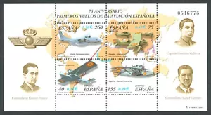 ESPAÑA - AÑO 2001 - EDIFIL 3790** - HOJA BLOQUE AVIACIÓN - MNH - Imagen 1 de 1