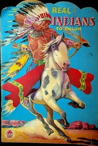 Real Indians to Cover Merrill Company Kids Book 1950 #1515 - Imagen 1 de 2