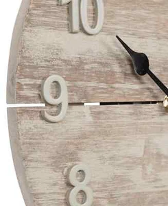 LA CROSSE TECHNOLOGY La Crosse Clock 404-3430W 12" Sun Washed Wood Wall Clock - Picture 1 of 4