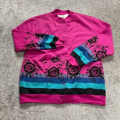 Chaqueta Blair Mujer Rosa Mediana Botón a Presión Suave Largo Medio Bolsillos Floral Foto 1 de 4