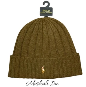 Polo Ralph Lauren Men's Skull Cap Beanie Winter Hat Olive Green O/S NWT - Picture 1 of 2