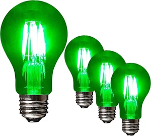 LED 6Watt Filament A19 Colored Light Bulbs – UL Listed, E26 Base Lightbulb – Ene - Picture 1 of 5