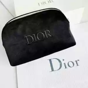 Dior Beauty CD Logo Elegant Schwarz Samt Clutch Kosmetiktasche Kosmetiktasche Neu in OVP - Bild 1 von 11