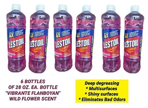 LESTOIL WILD FLOWER SCENT HEAVY DUTY MULTI-PURPOSE DEGREASER CLEANER 6pk-28oz. - Picture 1 of 4