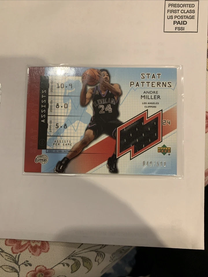 Andre Miller 2002-03 Upper Deck UD Authentics Stat Patterns /500 #AM-S - Image 1 of 1