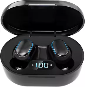 Wireless Earbuds with Bluetooth IPX7 Waterproof Button Control One-Step Pairing - Picture 1 of 12