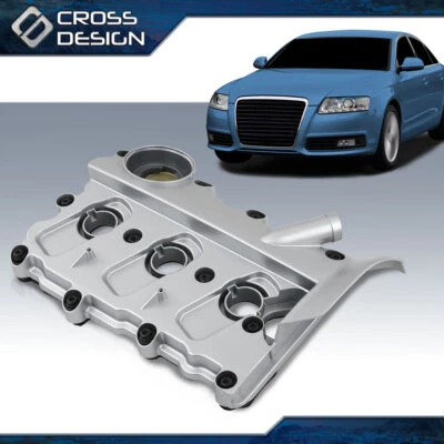 Left Engine Valve Cover w/Gasket Fit For 2005-2011 Audi A4 A6 Quattro V6 3.2L - Image 1 of 4