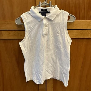 RALPH LAUREN GOLF White Cotton Sleeveless Classic Golf Top M Tennis Pickle Ball - Picture 1 of 10