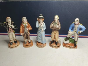 LOT DE 5 FIGURINES PERSONNAGES DANTON,ROBESPIERRE EN CÉRAMIQUE EMAILLEE ? H8/9cm - Imagen 1 de 18