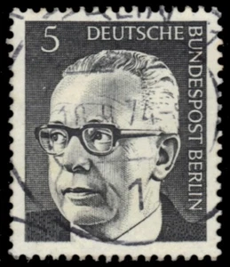 BERLIN 9N284 - President Gustav Heinemann "1971 Dark Grey" (pc17765) - Picture 1 of 1