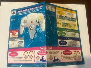 Wave Race 64 (Nintendo 64 N64) SOLO MANUAL DE FUNCIONAMIENTO (Tarjeta) - Auténtico Original - Imagen 1 de 2