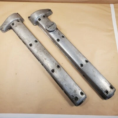 Jaguar XK140 Aluminio Leva Cubiertas Válvula Cubiertas Izquierda Derecha Derecha Par C7185 C7186 Foto 1 de 4