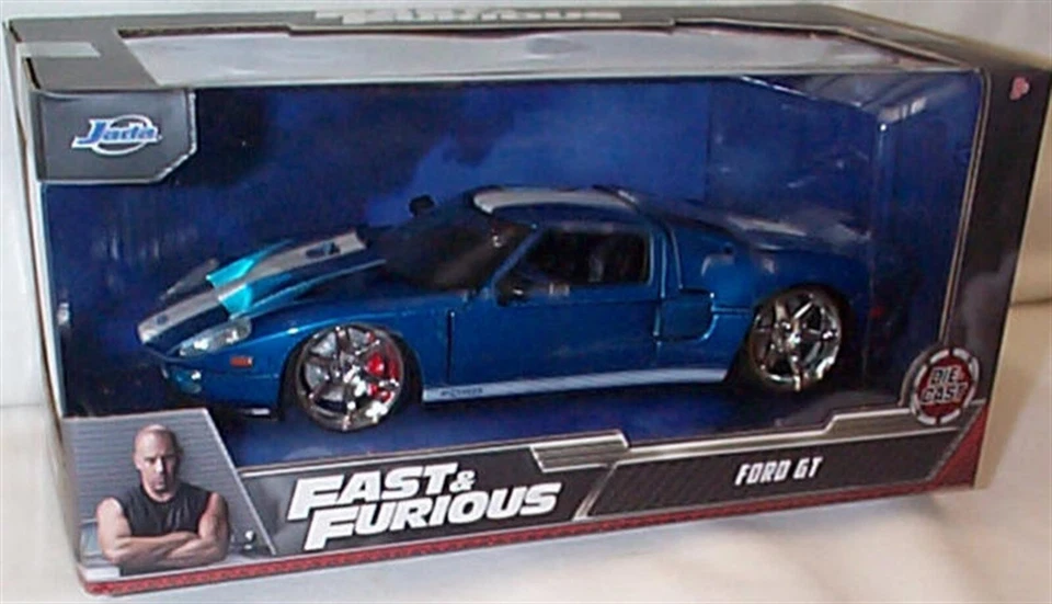 FAST & FURIOUS Ford GT Blue White Stripe 1/24 SCALE DIECAST Jada 97177 RBBB - Image 1 of 1