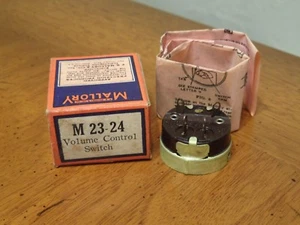 Vintage Mallory M 23-24 Lautstärkeregler Schalter Radio TV Elektronik Neu aus altem Lagerbestand - Bild 1 von 7