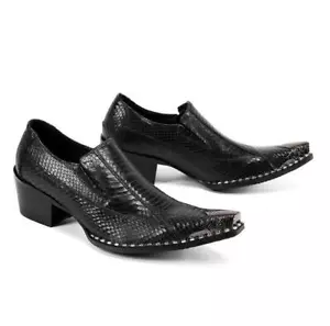 Scarpe Oxford da uomo in vera pelle business punta a punta motivo retrò casual - Foto 1 di 10