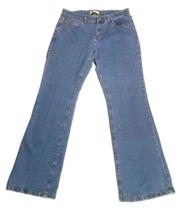 Women's Jeans Blue Mountain Size 10 (32x31) Blue Denim Boot Cut 5 Pockets Zipper - Picture 1 of 9