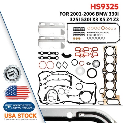 Juego completo de juntas de motor aptas para BMW X3 2004-2005 2,5 L 2494CC 152CID l6 DOHC Foto 1 de 4