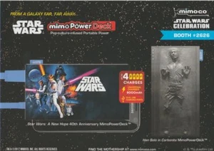 2017 Star Wars Celebration Orlando A New Hope Han Carbonite Mimoco Promo Card - Picture 1 of 1