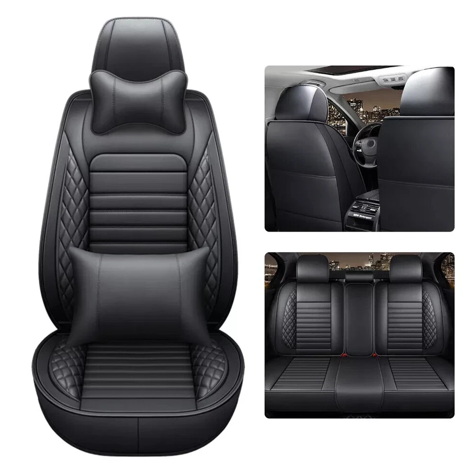 Luxury Front & Rear Seat Covers for Nissan Titan Titan XD Wear Resistant Leather - Image 1 of 4