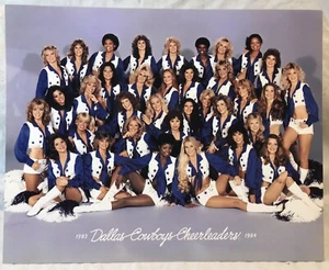 1983-84 DALLAS COWBOYS CHEERLEADERS NFL FOOTBALL VINTAGE 8X10 COLOR PHOTO CARD - Picture 1 of 2